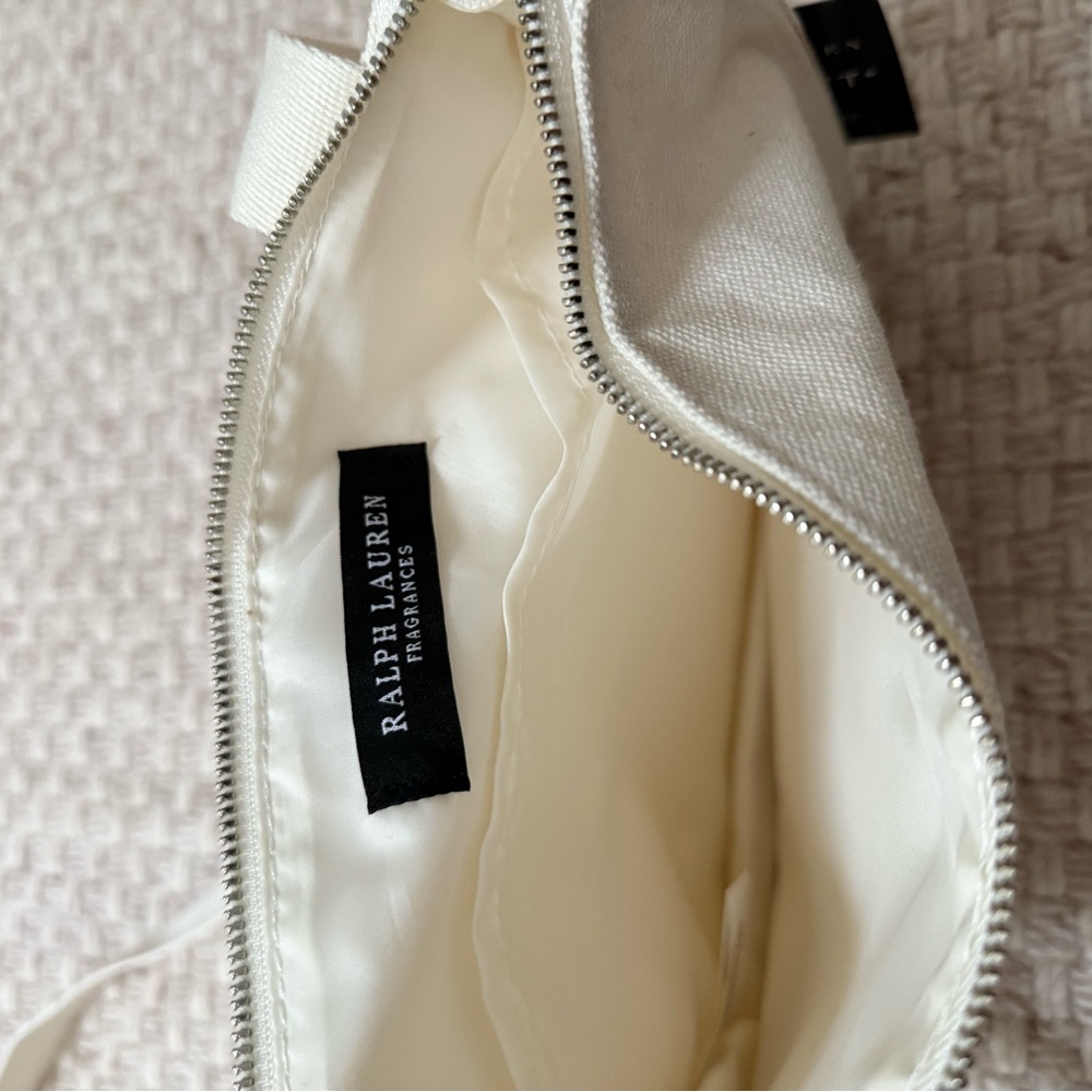 Ralph Lauren Cream Canvas Crossbody with Rainbow RL Flag - Picture 3 of 6